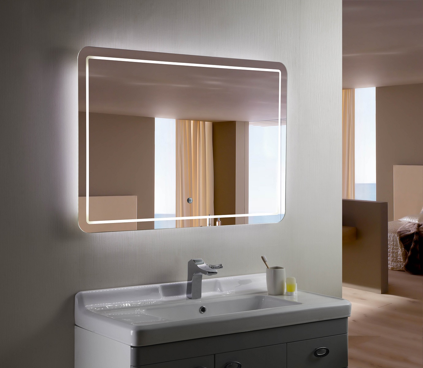 зеркало для ванных комнат с подсветкой